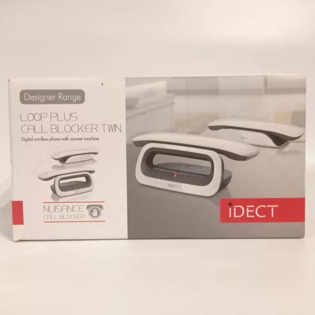 iDect Loop Plus Cordless Phone Twin Answer Machine & Call Blocker NEW w Open Box