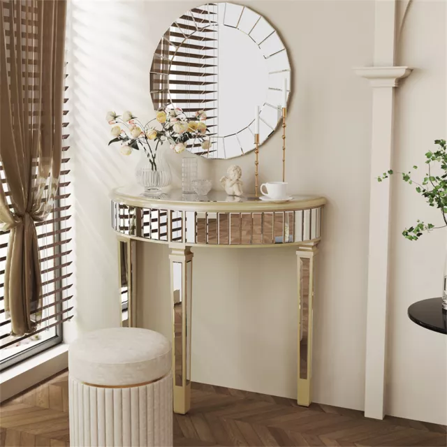 Dressing Table Glass Mirrored Vanity Table Entrance Hall Table Console Furniture