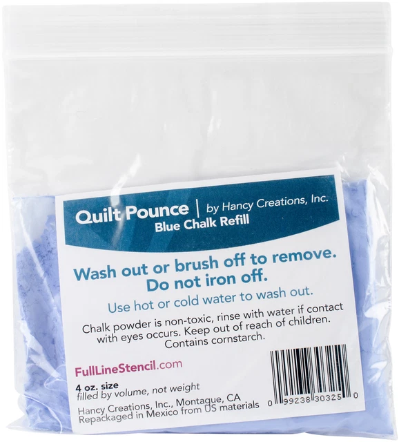 Recarga de tiza con edredón Hancy - 4 oz azul - Q7B