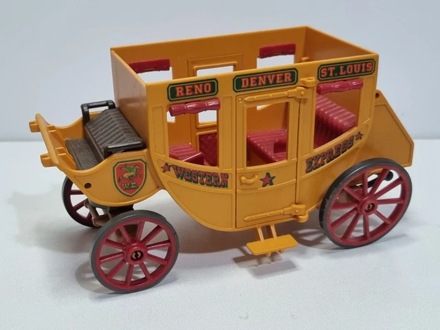 PLAYMOBIL 3803 DILIGENCIA Carroza Carreta Naranja Denver Reno