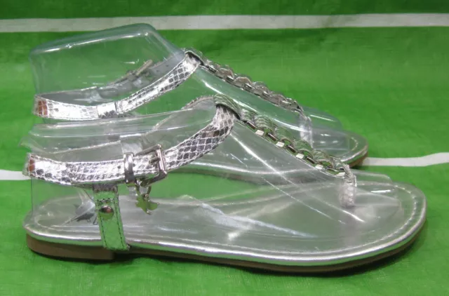 new ladies Summer Silver Ankle Straps Sexy Sandals Shoes WOMEN Size 8.5