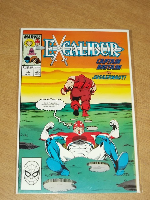 Excalibur #3 Vol 1 Nm (9.4) Marvel Juggernaut Captain Britain December 1988