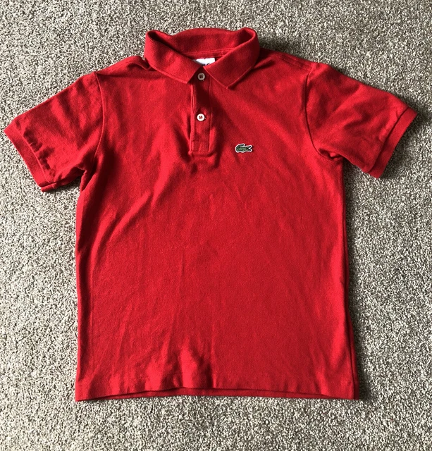 Polo bambini ragazzi Lacoste polo rossa estate età 9/10