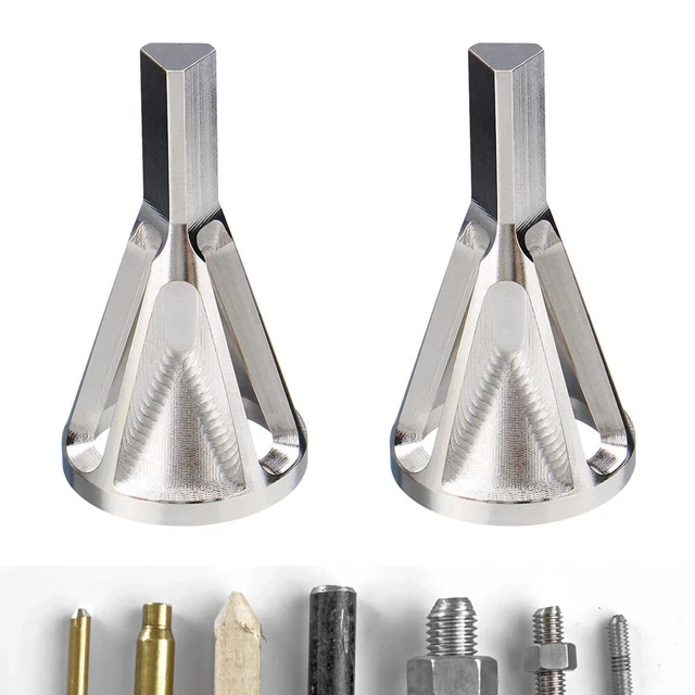 2Pcs Silver Drill Deburring External Chamfer Tool Bit Remove Burr Repair Tools