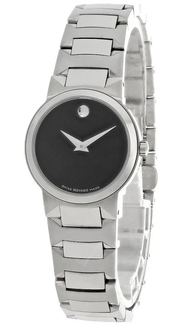 MOVADO Museum Temo Stainless Steel Black Dial Women's Watch 0605904