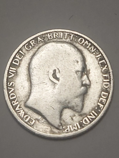 1906 Edward VII Silver Sixpence Coin