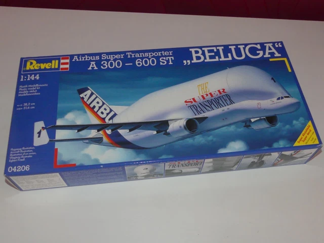 Maquette Avion REVELL Airbus A300-600ST Beluga – 1:144 – Neuf, Modèle 03817