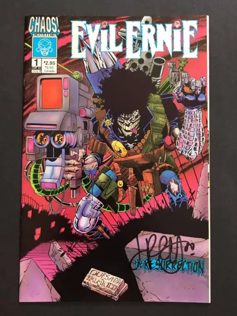 Evil Ernie: Resurrection #1 Silver Edition Signed Jimmy Palmiotti Lady Death Vf