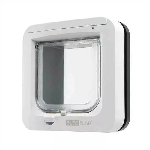 Cat Flap Grey and White Microchip Entry Exit Create a Safe and Stress Free Area