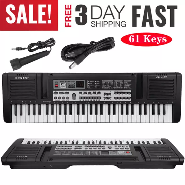 61 Key Electronic Keyboard Digital Piano MP3 Music Instrument Quality