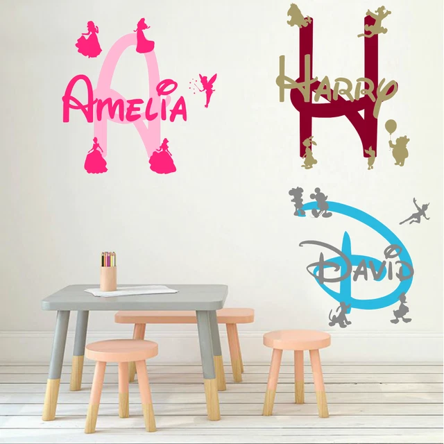 TOY BOX DECAL Disney Style Personalised Name Children's Toy Box Vinyl