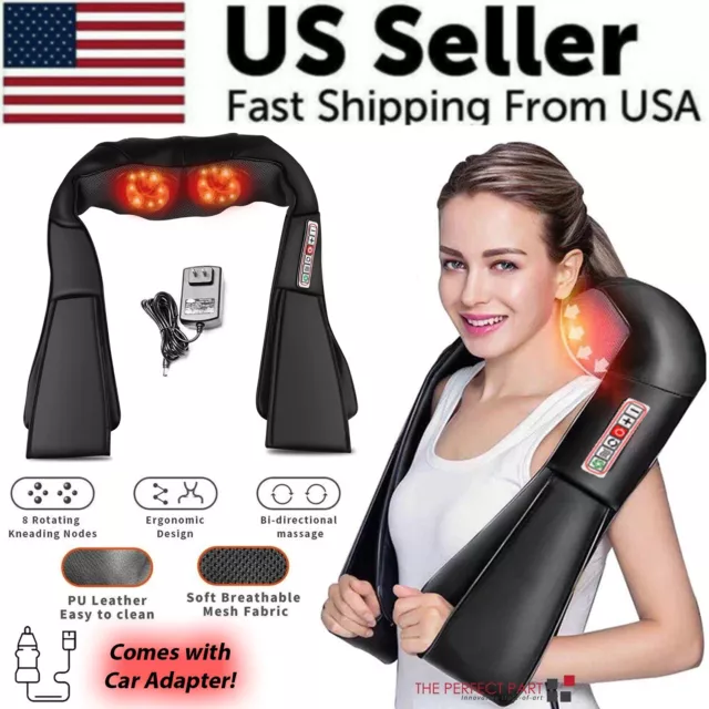  EAshuhe Neck and Shoulder Massager with Heat Shiatsu Back  Massage Pillow with 3D Deep Tissue Kneading for Foot, Legs, Body Muscle -  Use at Home, Office & Car : Health 