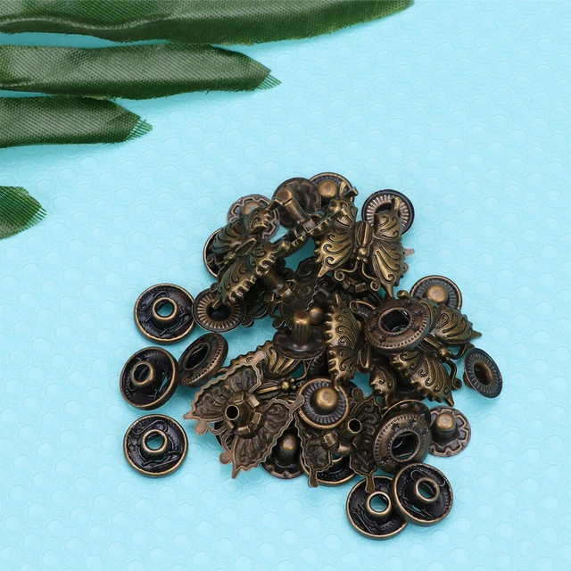 40 Set Di Bottoni Automatici A Pressione In Rame 10 Mm – Antibotto, Per Cucito, Pelle E Abbigliamento