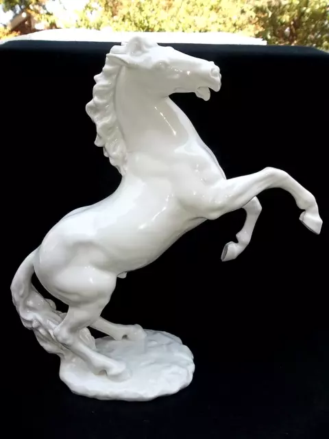 Hutschenreuther Rearing Stallion Horse  Porcelain  Germany Large Vintage