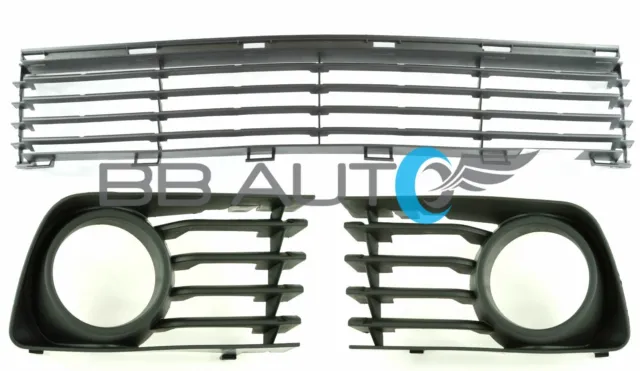 NEW 3pc LOWER FRONT BUMPER GRILLE SET FOG LIGHT BEZELS FOR 04-09 TOYOTA PRIUS