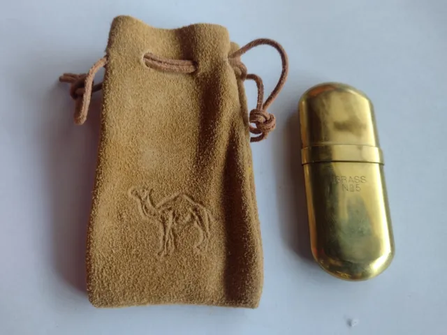 NOS Sealed Box of 12 Vintage cigarette lighters Camel Brass No. 5 Trench  2 3/4” 2