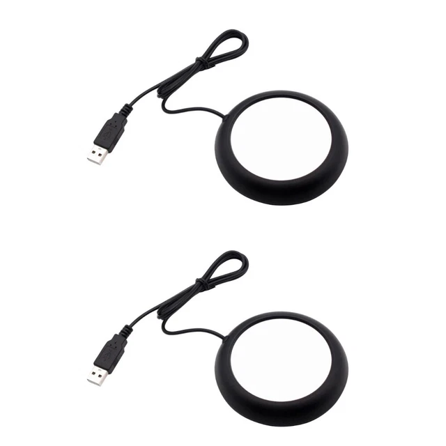 2 PIEZAS Práctica Taza USB Calentador Escritorio Conservación Caliente Bebida Café B