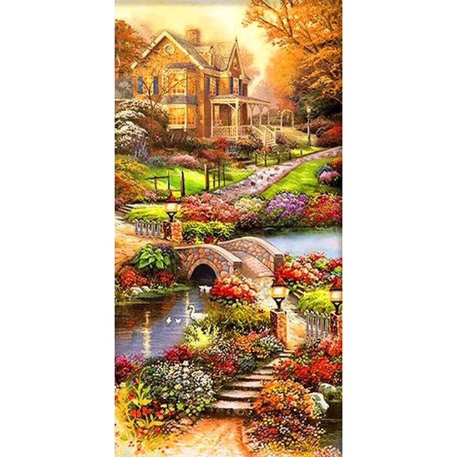 Idyllic 5D DIY Full Round Drill Rhinestones Diamond Painting Cross Stitch Mosaic