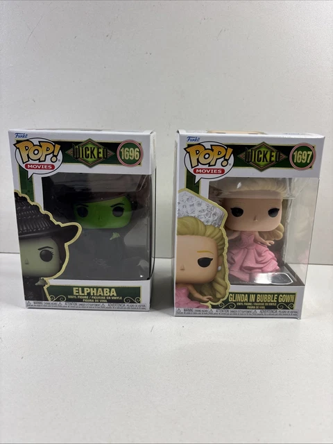 thumbnail image 2 of Funko Pop! Movies Wicked Set Of 2 – Elphaba #1925 & Glinda In Blue Gown #1926 – Vinyl Figures 2 of 6
