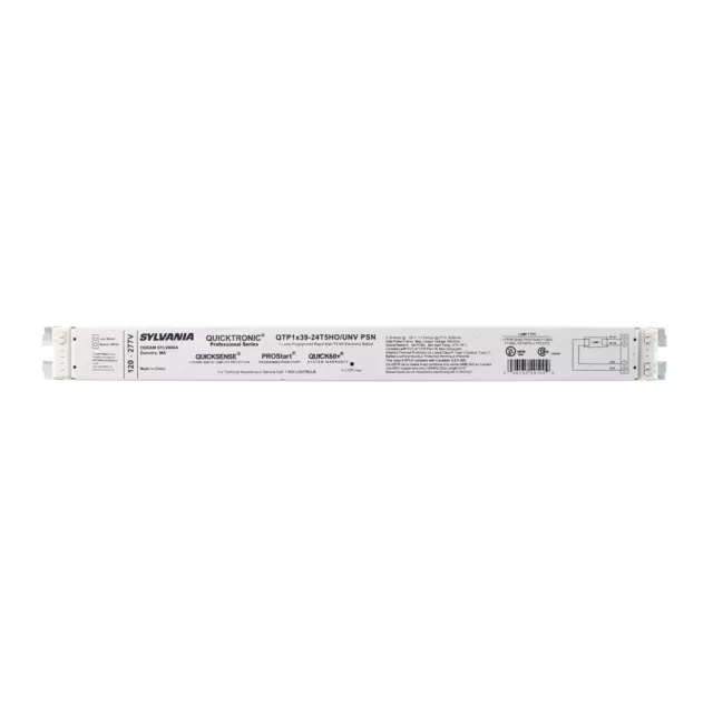 Sylvania Qtp1X39-24T5Ho/Unv-Psn Fluorescent Ballast, 1-Lamp, F39T5Ho, 39W T5Ho