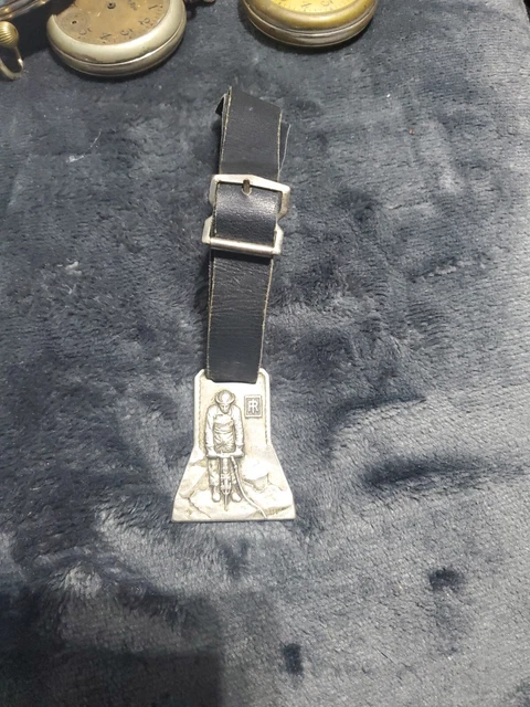 Early Vintage Watch Fob: whitehead & Hoag CO JACKHAMMER JACK BITS;  Worker Image