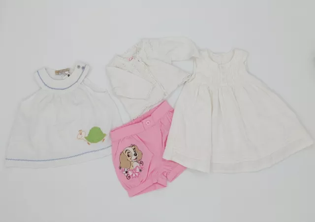 Baby Girl Cute Bundle 4 Set Age 0-3 Months Disney Next M&S Etc Dress Cardigan