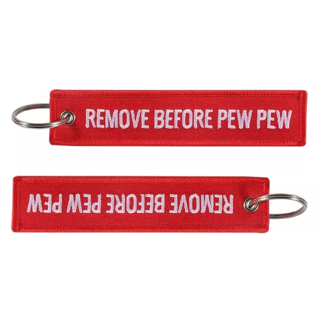 REMOVE BEFORE PEW PEW Keychain Pilot Key Chain For Motorcycles And Cars Backpack