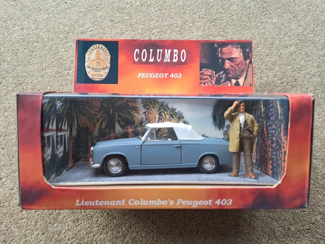 COLUMBO - WELLY Peugeot 403 - 1:36 scale - Code 3 model c/w Columbo ...
