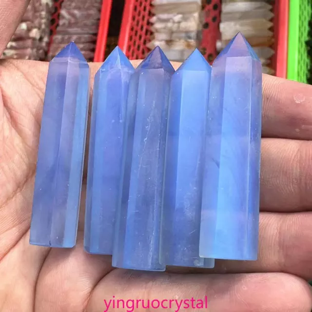10pcs Quartz Blue opal obelisk Quartz Crystal Reiki healing 2in