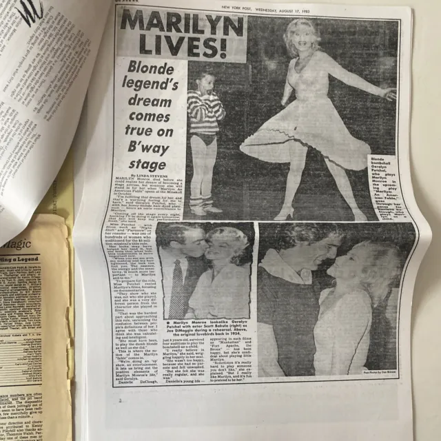 Marilyn An American Fable Broadway Monroe Musical Flop 1983 Press Kit 3