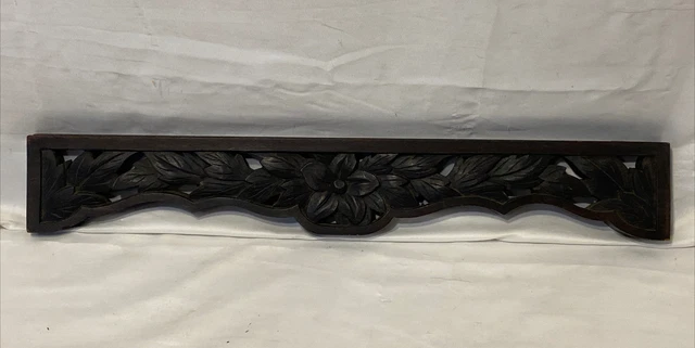 Antique Vintage Hand Carved Wood Trim Architectural Salvage 20 7/8" by 3 1/4"