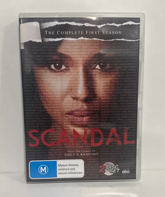 Scandal Season 1 DVD 2 Disc Set Region 4 Free Post Complete First Season