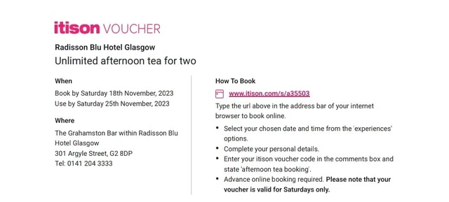 Afternoon Tea Voucher