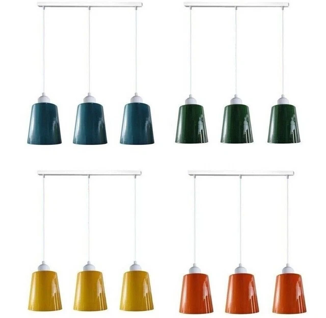 3 Way Lamp Shade Decor Vintage Ceiling Light Pendant Chandelier Industrial Loft