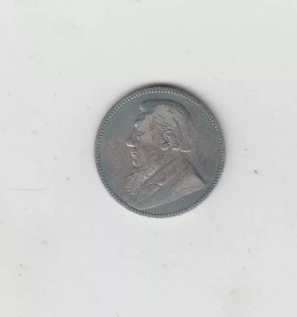 Scarce South Africa 1892 Silver (.925) Shilling, NVF, 130k Minted, Maybe Cleaned