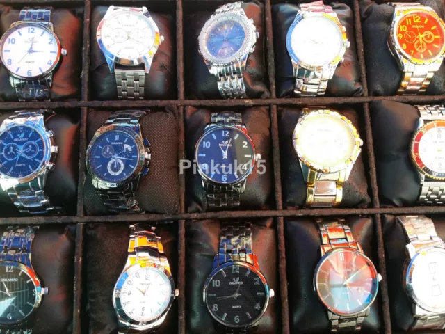 Nuovo Ingrosso Lotto Di Assortiti Quarzo da Uomo Polso Orologi x6 x10 x15 x25