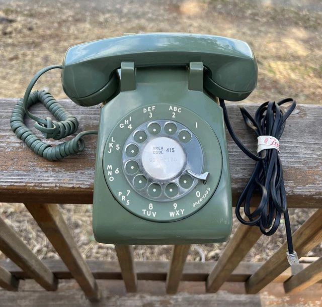 VINTAGE ROTARY DIAL PHONE Green Bell System Western Electric Pacific