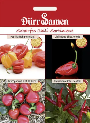 Sharp Chilisortiment Cili Graines De Dürr Samen Assortiment 8 Rassembler Chili