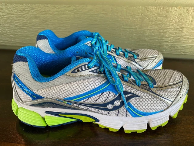 SAUCONY IGNITION 4 White Silver Blue Marathon Running Shoes Women s 7.5 15169 2 11.30 PicClick UK