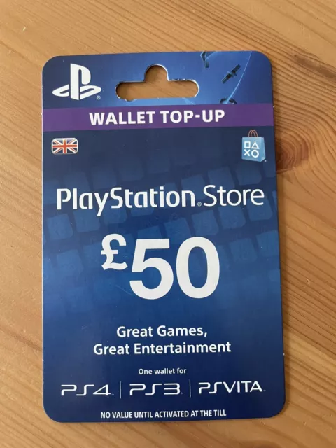 PlayStation Store UK Edition 50£ Collection Card (Without Credit)