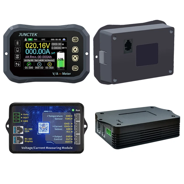 100A 400A 600A Coulomb Meter Battery Current Power Tester Voltmeter ...