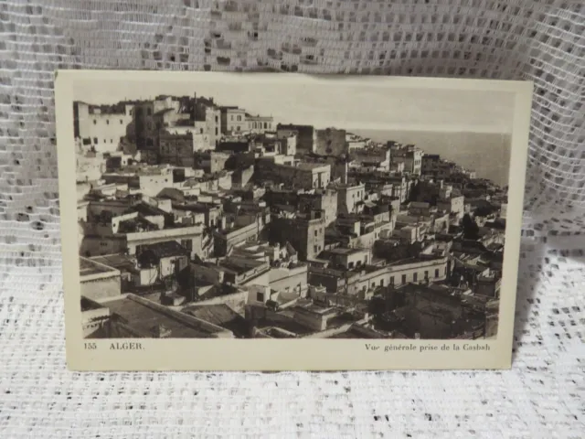 Postcard Vintage  Alger  General View Casbah