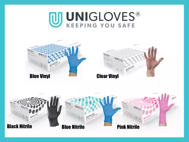 Vinyl Gloves Disposable Nitrile Powder Free Latex Free Blue Clear Black
