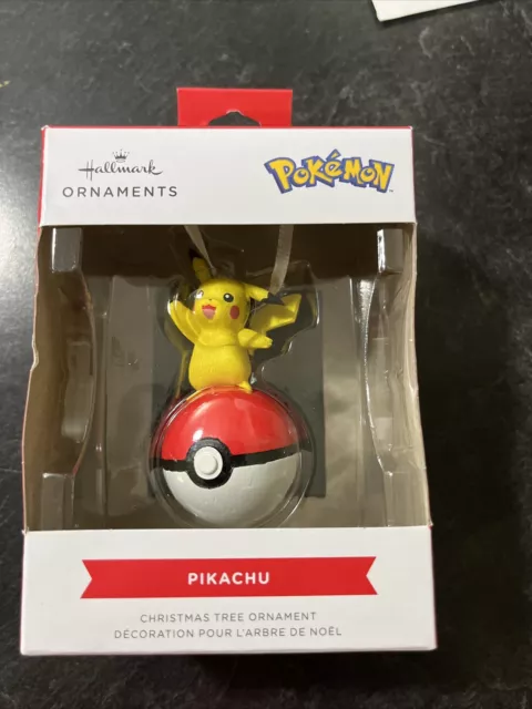 2023 Hallmark Pokemon Pikachu Standing on Poke Ball Christmas Ornament NEW