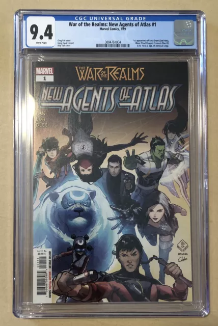 New Agents of Atlas #1  CGC 9.4 War of the Realms  Lots of 1st Appearances