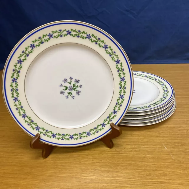 6 Vtg Charles Ahrenfeldt Limoges Ovingtons “Crocadero” 10” Dinner Plates