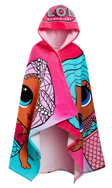 L.O.L Surprise! Muñecas toalla con capucha para niñas Poncho Cottton toalla de playa toalla de baño toalla