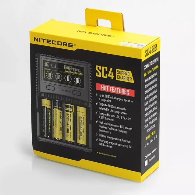 Nitecore Sc4 Superb Charger Eu Rechargeable Battery Ladegerat Li-Ion/Nimh Neu