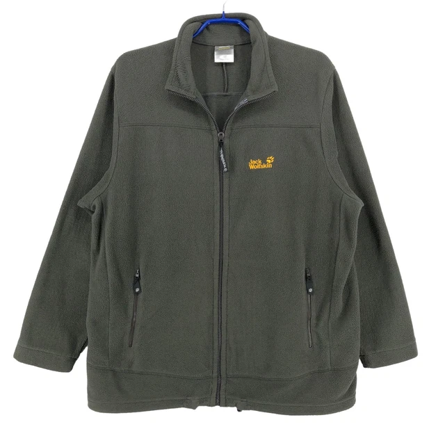 Jack Wolfskin Uomo IN Pile Con Zip Maglione Cardigan Taglia 2XL