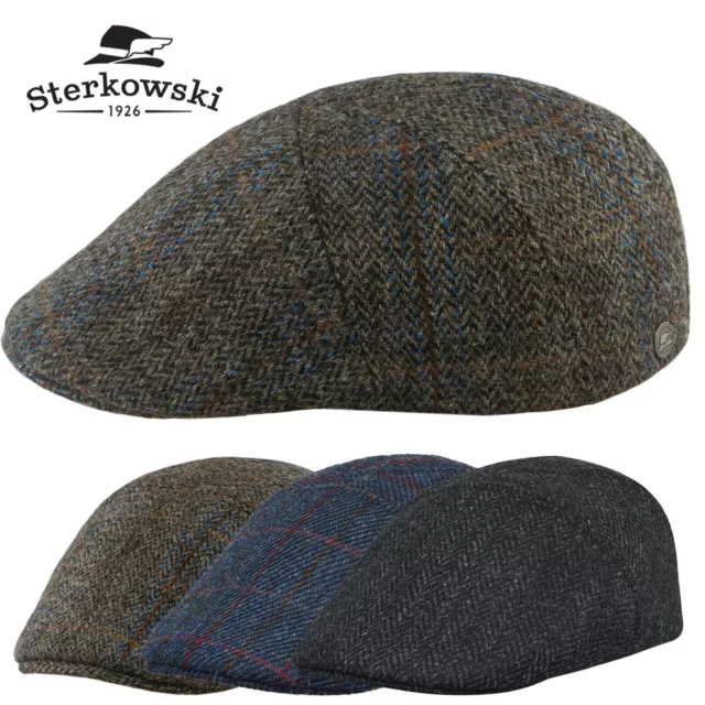 Sterkowski IVY FIVE Harris Tweed Winter Flat Cap Applejack Newsboy Irish